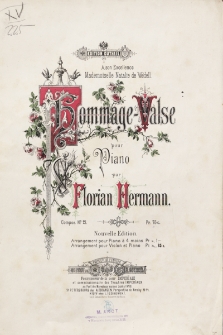 Hommage-Valse : pour piano : compos. no 21