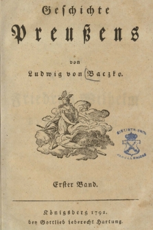 Geschichte Preussens. Bd. 1