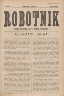 Robotnik : organ Polskiej Partji Socjalistycznej (Frakcja Rewolucyjna). 1915, № 269 (lipiec)