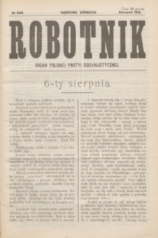 Robotnik : organ Polskiej Partyi Socyalistycznej. 1916, № 280 (sierpień)