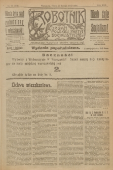 Robotnik : organ Polskiej Partyi Socyalistycznej. R.25, nr 86 (22 lutego 1919) = nr 463 - wyd. popołudniowe