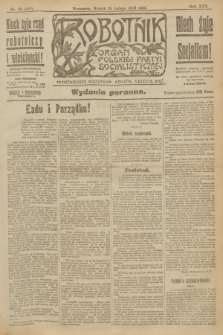 Robotnik : organ Polskiej Partyi Socyalistycznej. R.25, nr 89 (25 lutego 1919) = nr 466 - wyd. poranne