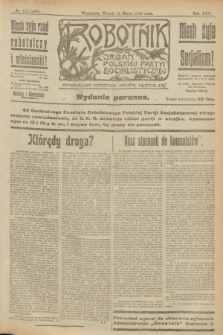 Robotnik : organ Polskiej Partyi Socyalistycznej. R.25, nr 111 (11 marca 1919) = nr 448 - wyd. poranne