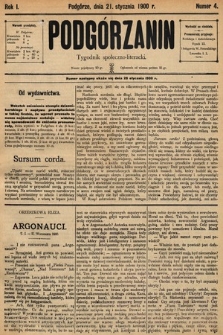 Podgórzanin : tygodnik społeczno-literacki. 1900, nr 4