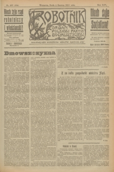 Robotnik : organ Polskiej Partyi Socyalistycznej. R.25, nr 207 (4 czerwca 1919) = nr 584