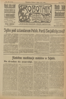Robotnik : organ Polskiej Partyi Socyalistycznej. R.25, nr 237 (5 lipca 1919) = nr 614