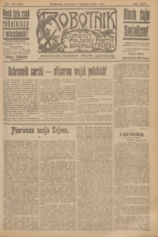Robotnik : organ Polskiej Partyi Socyalistycznej. R.25, nr 270 (7 sierpnia 1919) = nr 647