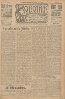 Robotnik : organ Polskiej Partyi Socyalistycznej. R.25, nr 273 (10 sierpnia 1919) = nr 650