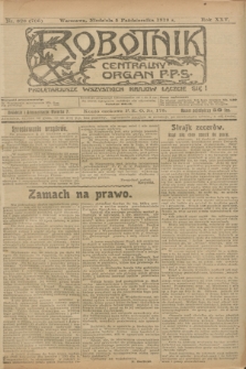 Robotnik : centralny organ P.P.S. R.25, nr 328 (5 października 1919) = nr 705