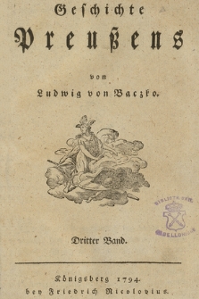 Geschichte Preussens. Bd. 3
