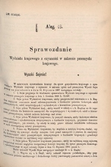 [Kadencja V, sesja V, al. 48] Alegata do Sprawozdań Stenograficznych z Piątej Sesyi Piątego Peryodu Sejmu Krajowego Królestwa Galicyi i Lodomeryi wraz z Wielkiem Księstwem Krakowskiem z r. 1887/8. Alegat 48