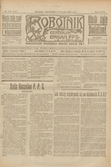 Robotnik : centralny organ P.P.S. R.26, nr 159 (14 czerwca 1920) = nr 947