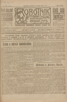 Robotnik : centralny organ P.P.S. R.26, nr 340 (14 grudnia 1920) = nr 1127