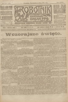 Robotnik : centralny organ P.P.S. R.27, nr 114 (2 maja 1921) = nr 1236