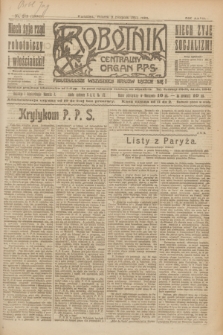 Robotnik : centralny organ P.P.S. R.27, nr 212 (9 sierpnia 1921) = nr 1334