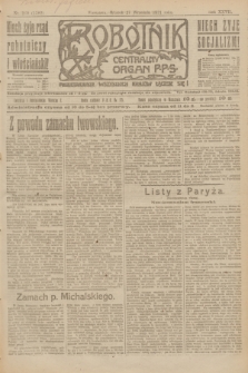 Robotnik : centralny organ P.P.S. R.27, nr 260 (27 września 1921) = nr 1382