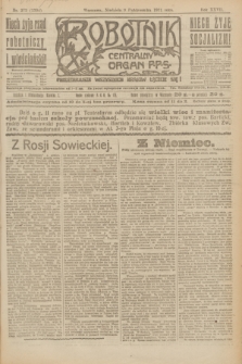 Robotnik : centralny organ P.P.S. R.27, nr 272 (9 października 1921) = nr 1394