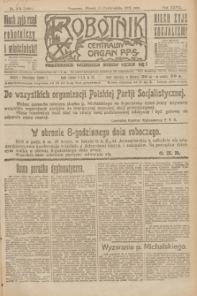 Robotnik : centralny organ P.P.S. R.27, nr 274 (11 października 1921) = nr 1396