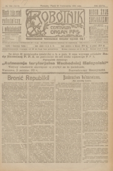 Robotnik : centralny organ P.P.S. R.27, nr 291 (28 października 1921) = nr 1413