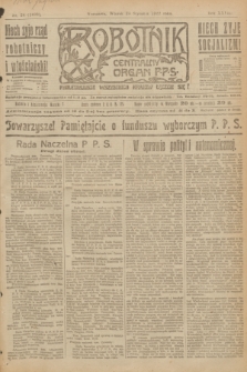 Robotnik : centralny organ P.P.S. R.28, nr 24 (24 stycznia 1922) = nr 1499