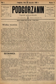 Podgórzanin : tygodnik społeczno-literacki. 1900, nr 5
