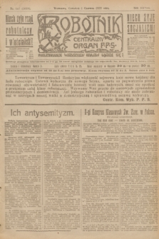 Robotnik : centralny organ P.P.S. R.28, nr 147 (1 czerwca 1922) = nr 1619