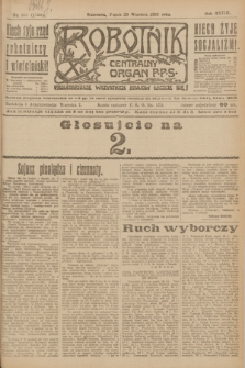Robotnik : centralny organ P.P.S. R.28, nr 266 (29 września 1922) = nr 1738