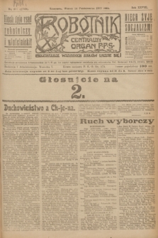 Robotnik : centralny organ P.P.S. R.28, nr 277 (10 października 1922) = nr 1749