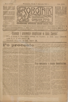 Robotnik : centralny organ P.P.S. R.29, nr 2 (3 stycznia 1923) = nr 1830
