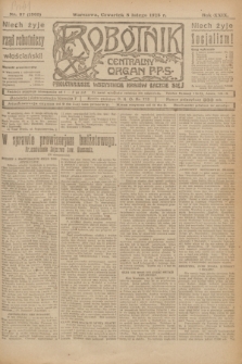 Robotnik : centralny organ P.P.S. R.29, nr 37 (8 lutego 1923) = nr 1865