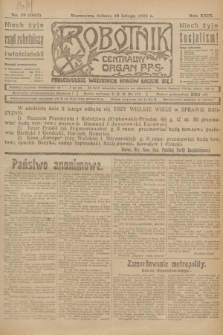 Robotnik : centralny organ P.P.S. R.29, nr 39 (10 lutego 1923) = nr 1867