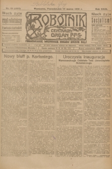 Robotnik : centralny organ P.P.S. R.29, nr 69 (12 marca 1923) = nr 1897