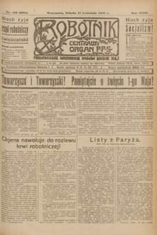 Robotnik : centralny organ P.P.S. R.29, nr 106 (21 kwietnia 1923) = nr 1934