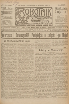 Robotnik : centralny organ P.P.S. R.29, nr 108 (23 kwietnia 1923) = nr 1936