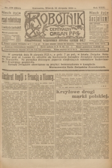 Robotnik : centralny organ P.P.S. R.29, nr 220 (14 sierpnia 1923) = nr 2048