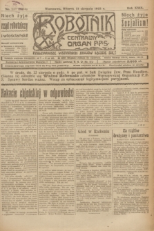 Robotnik : centralny organ P.P.S. R.29, nr 227 (21 sierpnia 1923) = nr 2055