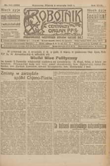 Robotnik : centralny organ P.P.S. R.29, nr 241 (4 września 1923) = nr 2069