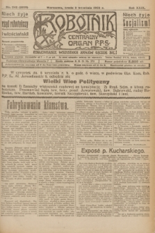 Robotnik : centralny organ P.P.S. R.29, nr 242 (5 września 1923) = nr 2070
