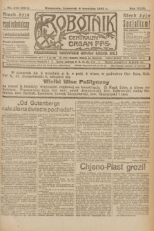 Robotnik : centralny organ P.P.S. R.29, nr 243 (6 września 1923) = nr 2071
