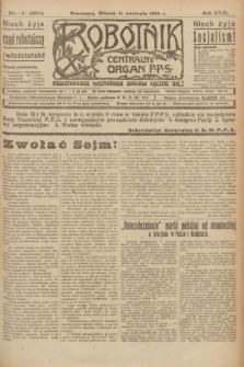 Robotnik : centralny organ P.P.S. R.29, nr 247 (11 września 1923) = nr 2075