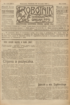 Robotnik : centralny organ P.P.S. R.29, nr 259 (23 września 1923) = nr 2087