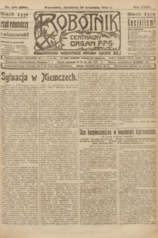 Robotnik : centralny organ P.P.S. R.29, nr 266 (30 września 1923) = nr 2094