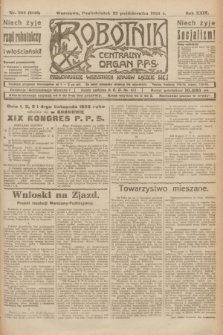 Robotnik : centralny organ P.P.S. R.29, nr 288 (22 października 1923) = nr 2116