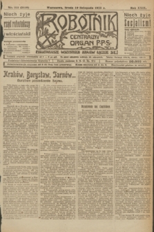 Robotnik : centralny organ P.P.S. R.29, nr 311 (14 listopada 1923) = nr 2139