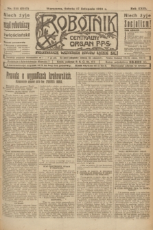 Robotnik : centralny organ P.P.S. R.29, nr 314 (17 listopada 1923) = nr 2142