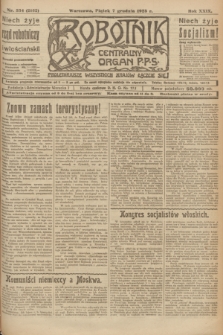 Robotnik : centralny organ P.P.S. R.29, nr 334 (7 grudnia 1923) = nr 2162