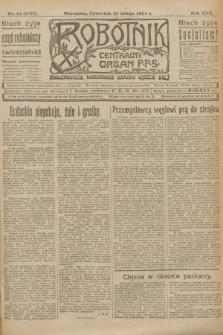 Robotnik : centralny organ P.P.S. R.30, nr 51 (21 lutego 1924) = nr 2232