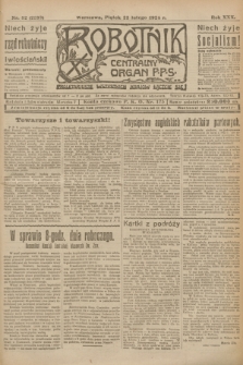 Robotnik : centralny organ P.P.S. R.30, nr 52 (22 lutego 1924) = nr 2233