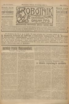 Robotnik : centralny organ P.P.S. R.30, nr 53 (23 lutego 1924) = nr 2234