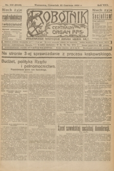 Robotnik : centralny organ P.P.S. R.30, nr 159 (12 czerwca 1924) = nr 2340